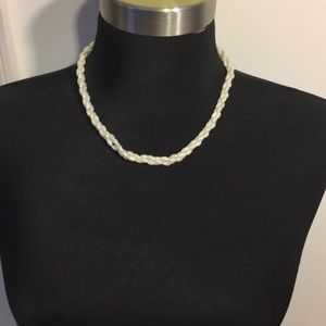 Vtg 18 inch twist bead necklace coconut girl style